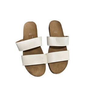 Brash Women's Twin Strap Espadrilles Sandals White Size 8